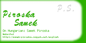 piroska samek business card